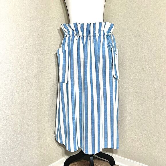 WHY Dress Linen Blend Drawstring Pockets Skirt - Picture 4 of 12